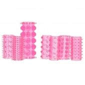 Набор из 7 розовых насадок на пенис ONE-A-DAY PENIS SLEEVES PINK - Seven Creations - в Иркутске купить с доставкой