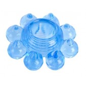 Голубая гелевая насадка-цветок - Toyfa Basic - в Иркутске купить с доставкой