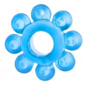 Голубая гелевая насадка-цветок - Toyfa Basic - в Иркутске купить с доставкой