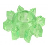 Зеленое эрекционное кольцо-звезда - Toyfa Basic - в Иркутске купить с доставкой