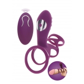 Фиолетовая эрекционная вибронасадка Halo Halo C-Ring Sleeve - Toy Joy - в Иркутске купить с доставкой