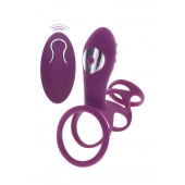Фиолетовая эрекционная вибронасадка Halo Halo C-Ring Sleeve - Toy Joy - в Иркутске купить с доставкой