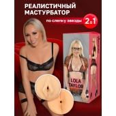 Двусторонний мастурбатор Lola Taylor - 22 см. - ФлешНаш - в Иркутске купить с доставкой