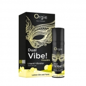 Съедобный жидкий вибратор Dual Vibe! со вкусом лимонного джина с тоником - 15 мл. - ORGIE - купить с доставкой в Иркутске
