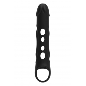 Черная насадка-удлинитель Vibrating Extender With Remote с вибрацией - Dream Toys - в Иркутске купить с доставкой