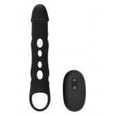 Черная насадка-удлинитель Vibrating Extender With Remote с вибрацией - Dream Toys - в Иркутске купить с доставкой