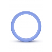 Голубое люминесцентное кольцо Silicone Glo Cock Ring - Blush Novelties - в Иркутске купить с доставкой
