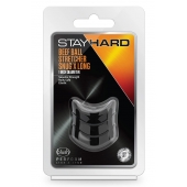 Черное эрекционное кольцо на мошонку Beef Ball Stretcher Snug X Long - Blush Novelties - в Иркутске купить с доставкой