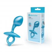 Голубая анальная пробка для массажа простаты Bulb Silicone Prostate Plug - 10,7 см. - b-Vibe - в Иркутске купить с доставкой