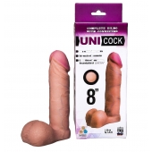 Фаллическая насадка для страпона UNICOCK 8  - 20 см. - LOVETOY (А-Полимер) - купить с доставкой в Иркутске