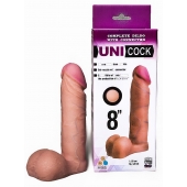 Фаллическая насадка для страпона UNICOCK 8  - 20 см. - LOVETOY (А-Полимер) - купить с доставкой в Иркутске