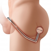 Кольцо на пенис с анальным стимулятором Stainless Steel Anal Hook   Cock Ring - BlueLine - в Иркутске купить с доставкой