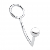 Кольцо на пенис с анальным стимулятором Stainless Steel Anal Hook   Cock Ring - BlueLine - в Иркутске купить с доставкой