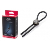 Тёмно-серое эрекционное кольцо с зажимом Again and Again Adjustable Cock Ring - Fifty Shades of Grey - в Иркутске купить с доставкой