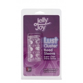 Прозрачная насадка на пенис с шипами и бугорками JELLY JOY LUST CLUSTER CLEAR - Dream Toys - в Иркутске купить с доставкой