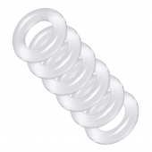 Комплект из 6 прозрачных эрекционных колец Ring Master Custom Ball Stretcher Kit - XR Brands - в Иркутске купить с доставкой