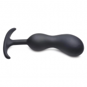 Черный массажер простаты с утяжелителями Premium Silicone Weighted Prostate Plug Large - 18,8 см. - XR Brands - в Иркутске купить с доставкой