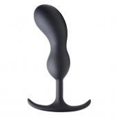 Черный массажер простаты с утяжелителями Premium Silicone Weighted Prostate Plug Large - 18,8 см. - XR Brands - в Иркутске купить с доставкой