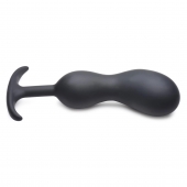 Черный массажер простаты с утяжелителями Premium Silicone Weighted Prostate Plug XL - 20,8 см. - XR Brands - в Иркутске купить с доставкой