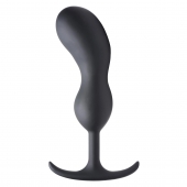 Черный массажер простаты с утяжелителями Premium Silicone Weighted Prostate Plug XL - 20,8 см. - XR Brands - в Иркутске купить с доставкой