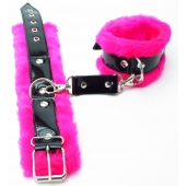 Оковы на ноги с розовым мехом BDSM Light - БДСМ Арсенал - купить с доставкой в Иркутске