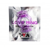 Фиолетовое виброкольцо с двумя вибропульками - Toyfa Basic - в Иркутске купить с доставкой