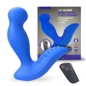 Синий вибромассажер простаты 3,5’’ Remote Control P-spot Massager - 12,5 см. - Erokay - в Иркутске купить с доставкой