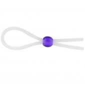 Прозрачное лассо с фиолетовой бусиной SILICONE COCK RING WITH BEAD LAVENDER - NMC - в Иркутске купить с доставкой