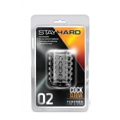 Прозрачная насадка на пенис с шишечками STAY HARD COCK SLEEVE 02 CLEAR - Blush Novelties - в Иркутске купить с доставкой