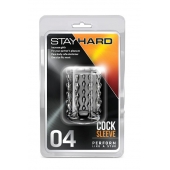 Прозрачная насадка с бороздками STAY HARD COCK SLEEVE 04 CLEAR - Blush Novelties - в Иркутске купить с доставкой