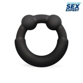 Черное эрекционное силиконовое кольцо - Sex Expert - в Иркутске купить с доставкой