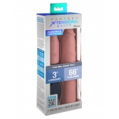 Телесная вибронасадка на член 3  Vibrating Mega X-tension with Remote - 22,9 см. - Pipedream - в Иркутске купить с доставкой