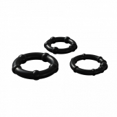 Набор из 3 черных эрекционных колец Babooom Ring Set - Adrien Lastic - в Иркутске купить с доставкой
