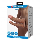 Реалистичная полая насадка на член для двойного проникновения Yairon - 17,5 см. - Baile - купить с доставкой в Иркутске