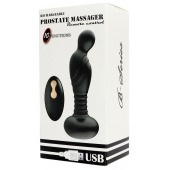 Черный массажер простаты с вибрацей и возвратно-поступательными движениями - Boys of Toys - в Иркутске купить с доставкой