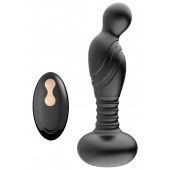 Черный массажер простаты с вибрацей и возвратно-поступательными движениями - Boys of Toys - в Иркутске купить с доставкой