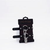 Черно-красные кожаные оковы - Crazy Handmade - купить с доставкой в Иркутске
