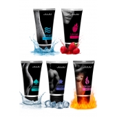 Набор из 5 лубрикантов JUJU (увлажняющий, Hot+, Long, Anal, малина) - JuJu - купить с доставкой в Иркутске