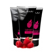 Набор из 3 съедобных лубрикантов JUJU со вкусом малины - JuJu - купить с доставкой в Иркутске