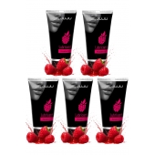 Набор из 5 съедобных лубрикантов JUJU со вкусом малины - JuJu - купить с доставкой в Иркутске