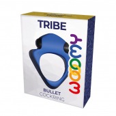 Синее эрекционное кольцо Wooomy Tribeс с вибрацией - Adrien Lastic - в Иркутске купить с доставкой