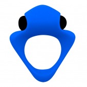 Синее эрекционное кольцо Wooomy Tribeс с вибрацией - Adrien Lastic - в Иркутске купить с доставкой