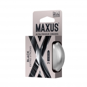 Черные утолщенные презервативы MAXUS Extra Strong с железным кейсом - 3 шт. - Maxus - купить с доставкой в Иркутске