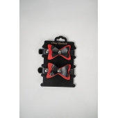 Черно-красные кожаные наручники с бантиками - Crazy Handmade - купить с доставкой в Иркутске Черно-красные кожаные наручники с бантиками - Crazy Handmade - купить с доставкой в Иркутске