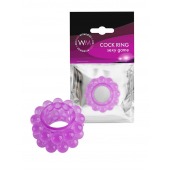 Лиловое эрекционное кольцо с 2 рядами стимулирующих шариков - Erowoman-Eroman - в Иркутске купить с доставкой