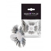 Эластичное эрекционное кольцо с черными «ресничками» - Sextaz - в Иркутске купить с доставкой