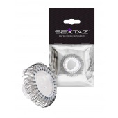 Эластичное эрекционное кольцо с длинными черными «ресничками» - Sextaz - в Иркутске купить с доставкой