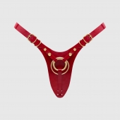 Красный пояс для фиксации насадок Strap-On-Me Leatherette Harness Fabulous - Strap-on-me - купить с доставкой в Иркутске