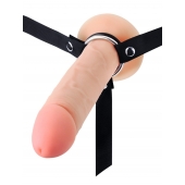 Мужской полый страпон на регулируемых ремешках - 22 см. - Sex Expert - купить с доставкой в Иркутске