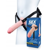 Мужской полый страпон на регулируемых ремешках - 22 см. - Sex Expert - купить с доставкой в Иркутске